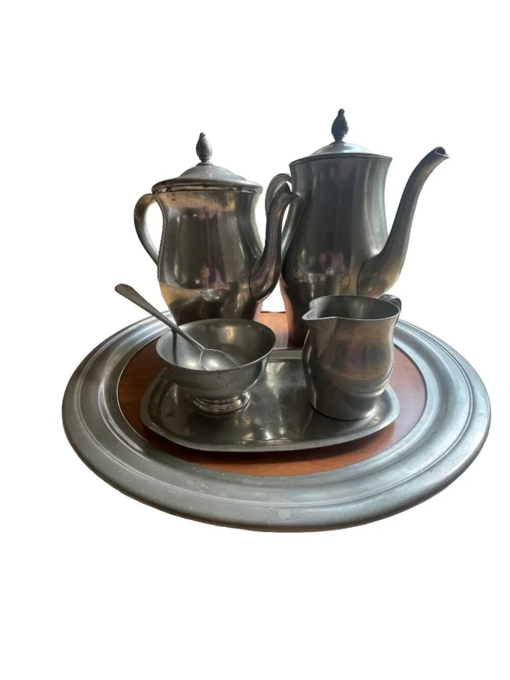 International Pewter Colonial Series 276 7-Piece Coffee & Tea Service